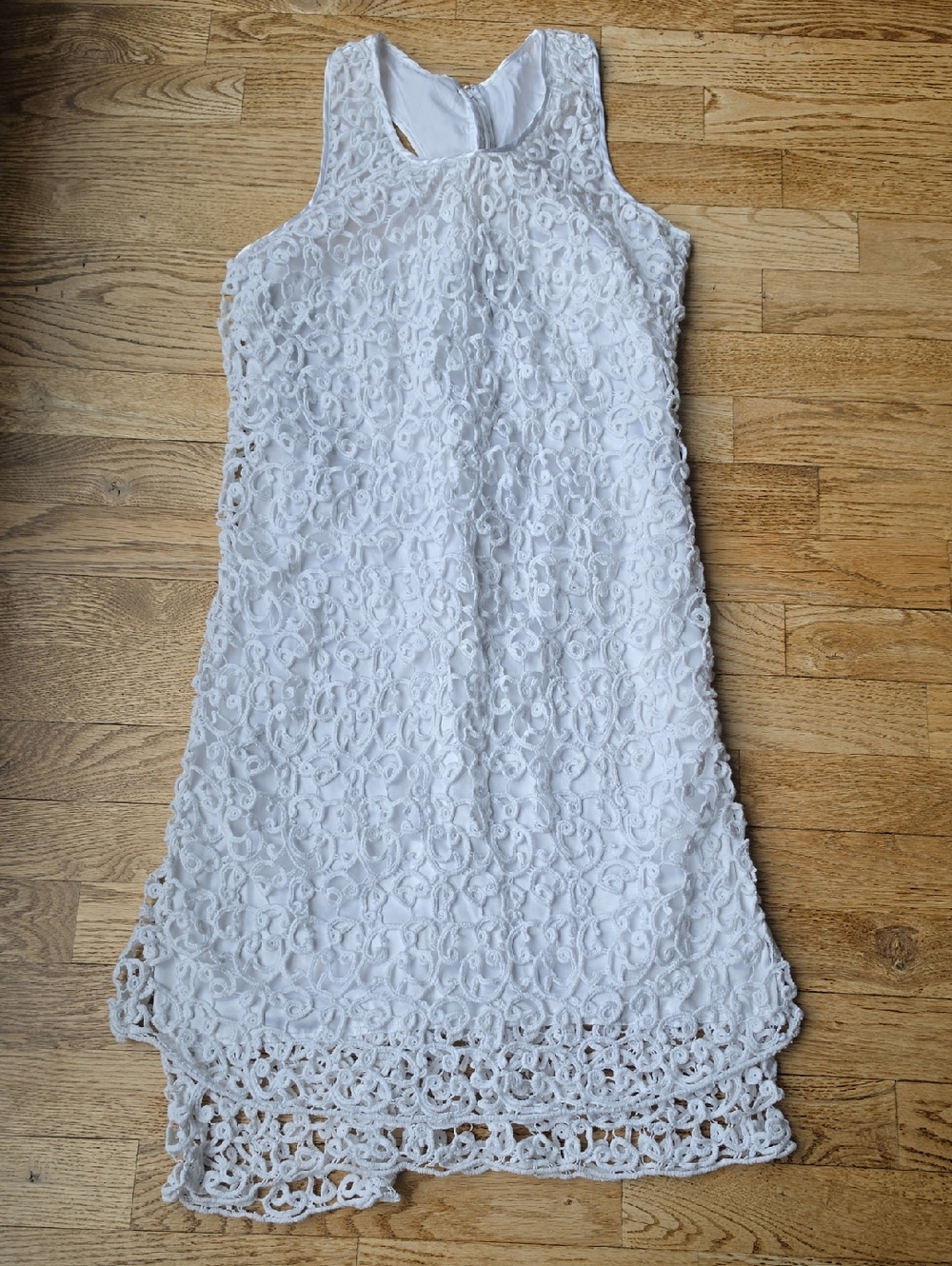 Laundry By Shelli Segal Girls' White Lace Overlay Dress